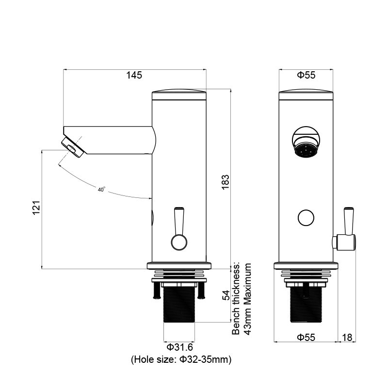 Stainless Steel Sensor Mixer Tap