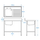 1000 x 600mm Sink