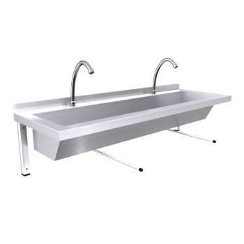 1200mm Wash Trough, Wall Rod Operated