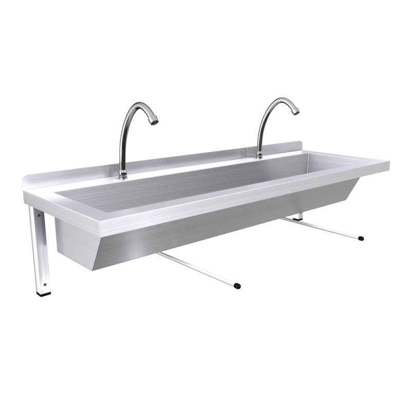 1200mm Wash Trough, Wall Rod Operated
