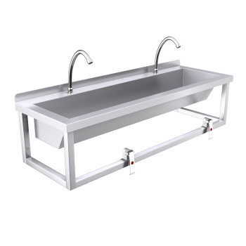 1200mm Wash Trough, Leg Pedal Operated