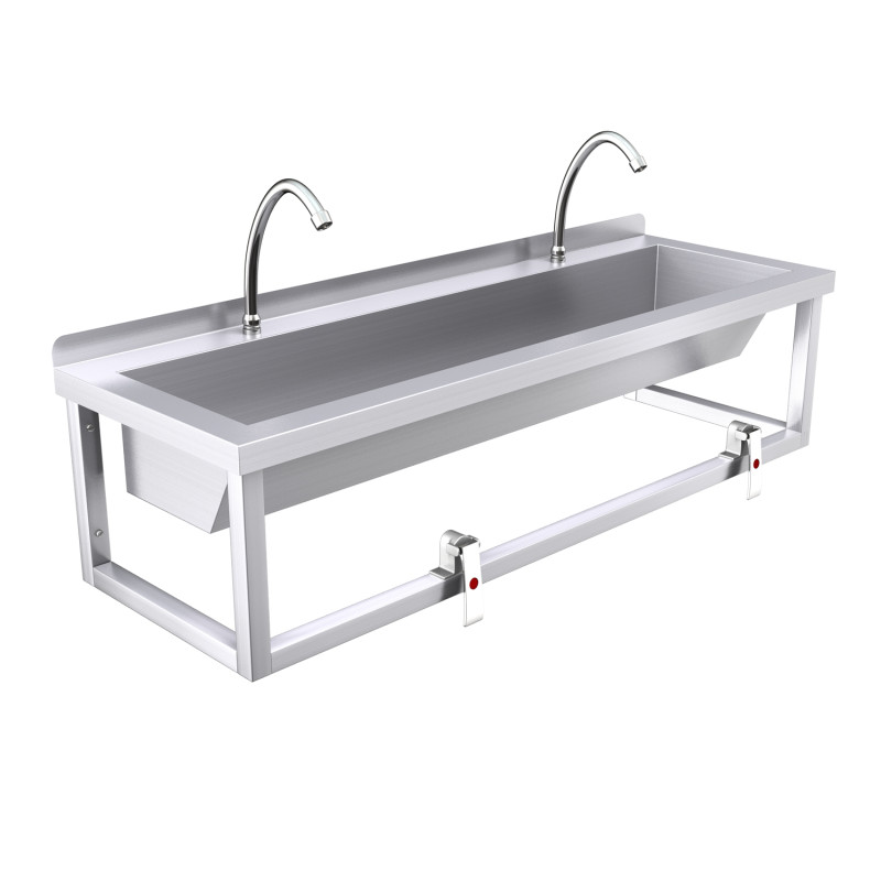 1200mm Wash Trough, Leg Pedal Operated