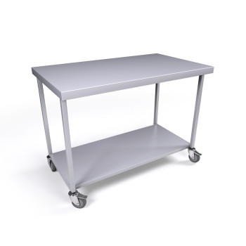 1200 x 700mm Mobile Stainless Steel Table
