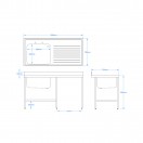 1500 x 700mm Sink - with void