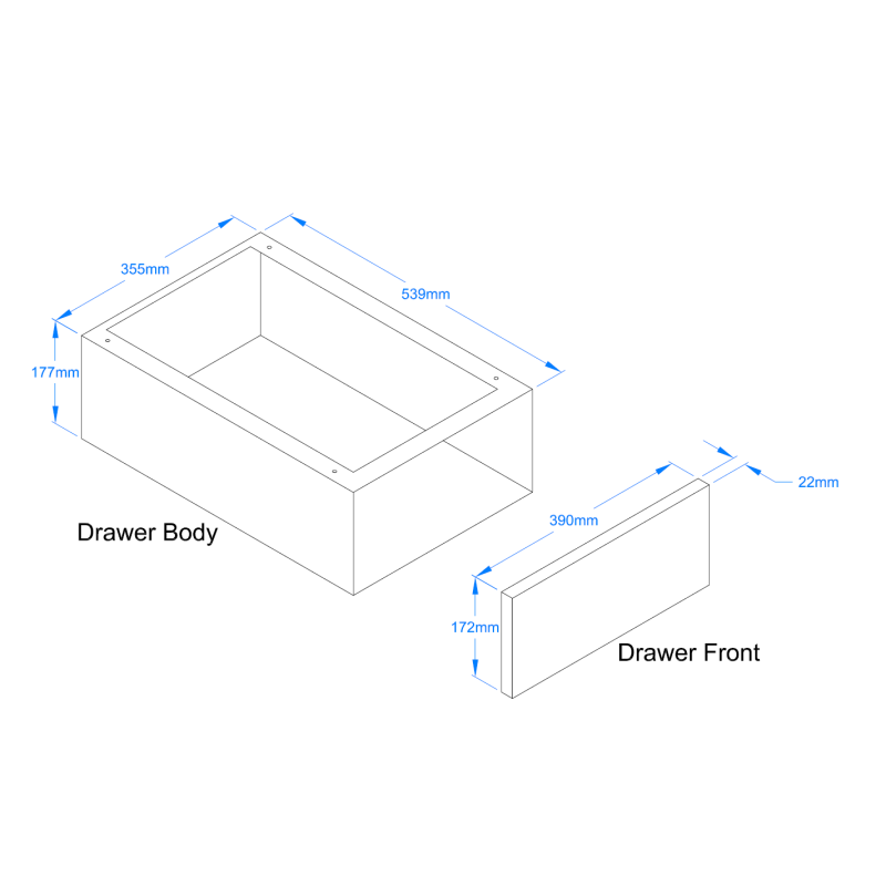 Stainless Steel Drawer - 150mm