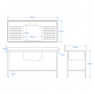 1600x 700mm Sink (Laundry Sink)