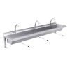 1800mm Wash Trough, Wall Rod Operated