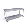 1800 x 700mm Mobile Stainless Steel Table