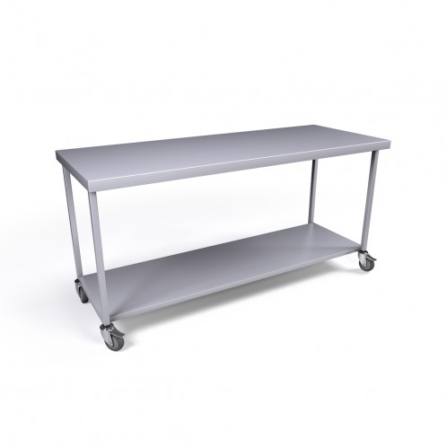 1800 x 700mm Mobile Stainless Steel Table 1800 x 700mm Mobile Stainless Steel Table