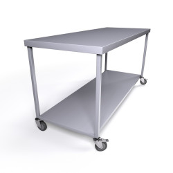 Mobile Stainless Steel Prep Tables