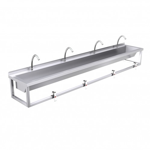 2400mm Wash Trough, Leg Pedal Operated 2400mm Wash Trough, Leg Pedal Operated