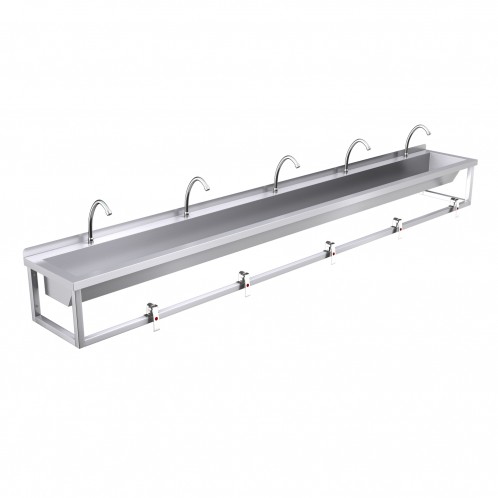 3000mm Wash Trough, Leg Pedal Operated 3000mm Wash Trough, Leg Pedal Operated