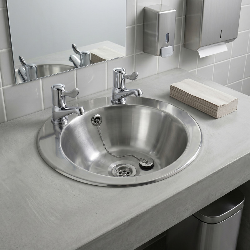 Inset Stainless Steel Hand Basin (With Tap Holes)