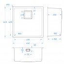Undermount Sink Bowl 400 x 400 x 200