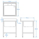 700 x 700mm Sink 700 x 700mm Sink