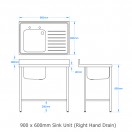 900 x 600mm Sink