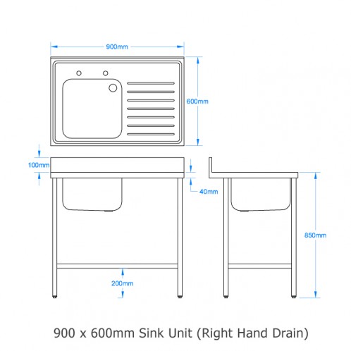 900 x 600mm Sink