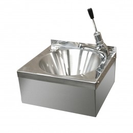 9" Wash Hand Basin & Timed Elbow Tap