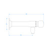 Wall Mounted Bottle Filler Push Tap - Stainless Steel