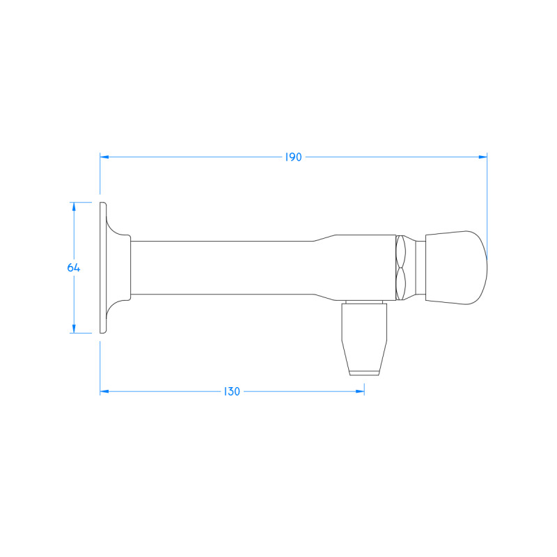Wall Mounted Bottle Filler Push Tap - Stainless Steel