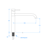 Countertop Sink Mixer - Stainless Steel