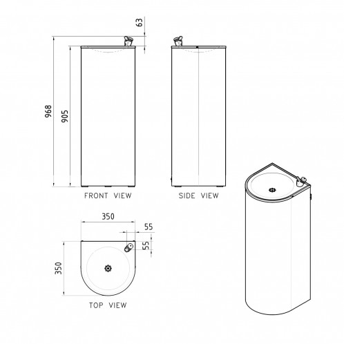 Drinking Fountain - Full Pedestal 