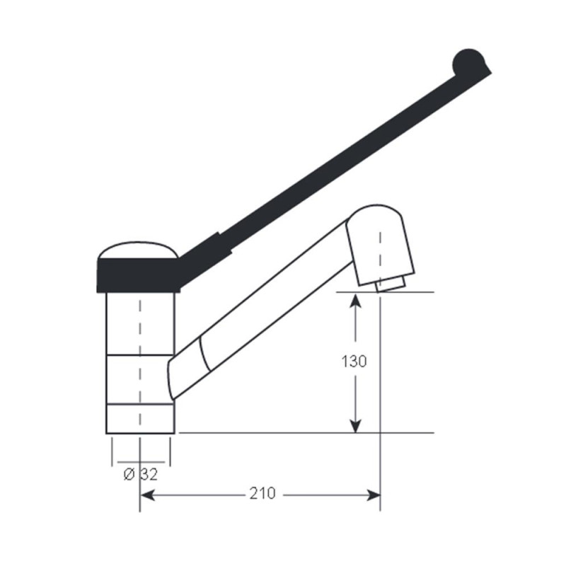 Monobloc Mixer Tap with pull out hose