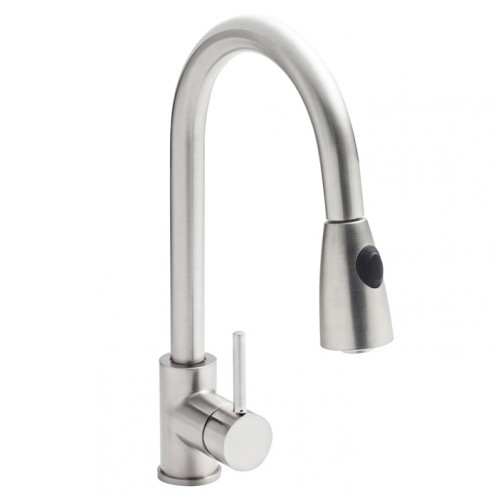 Stainless Steel Mono Tap With Pull Out Spray Head 