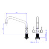 Stainless Steel Mono Mixer Tap -10” Spout