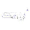 Wall Mount Kitchen Sink Mixer - Stainless Steel