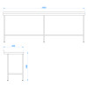 Stainless Steel Catering Prep Table - 2400 x 600mm