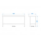 Stainless Steel Catering Prep Table - 1800 x 600mm