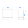Stainless Steel Catering Prep Table - 900 x 600mm