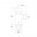 Brass Push Valve with Chrome Button - GR138B