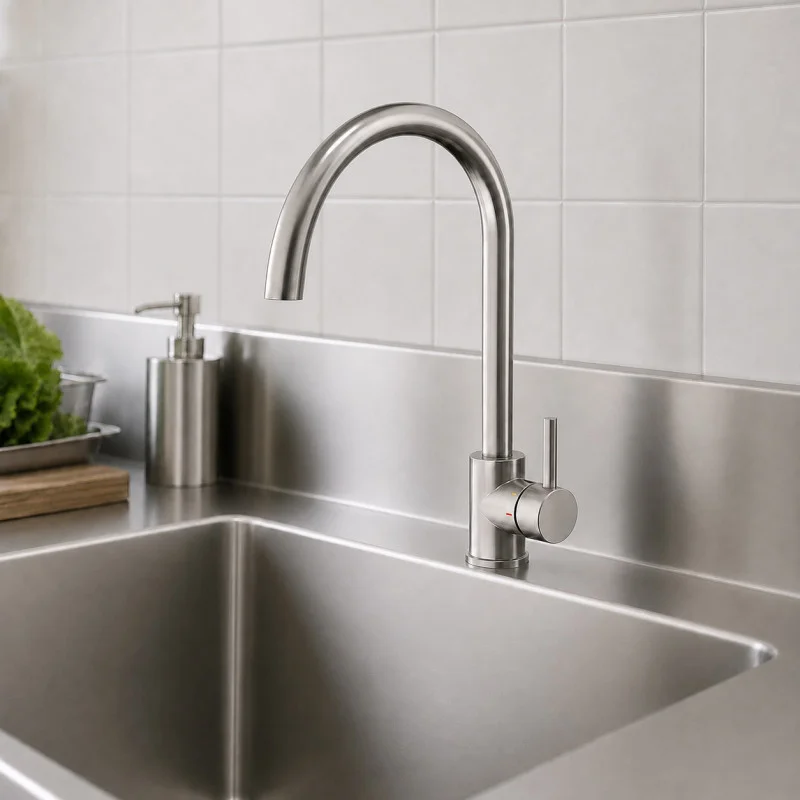 Stainless Steel Gooseneck Mixer Tap