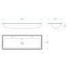 1200mm Inset Wash Trough 