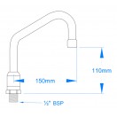 Stainless Steel Swivel Spout (150mm)