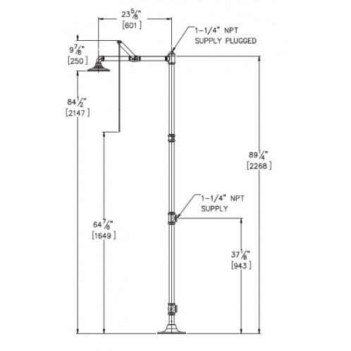Emergency Drench Shower Column - Stainless Steel Emergency Drench Shower Column - Stainless Steel