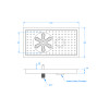 Bar Glass Rinser Fountain With Inset Tray