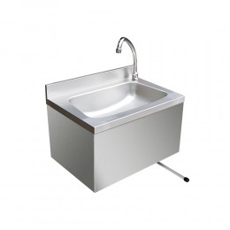 Large Stainless Steel Hand Basin with shroud & wall rod