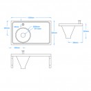 Sluice Sink & Draining Board [DU-H] - Top Entry