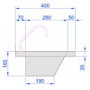 1800mm Wash Trough, Wall Rod Operated 1800mm Wash Trough, Wall Rod Operated