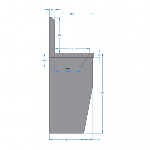 2400mm Free Standing Wash Trough, Self Closing Taps 2400mm Free Standing Wash Trough, Self Closing Taps