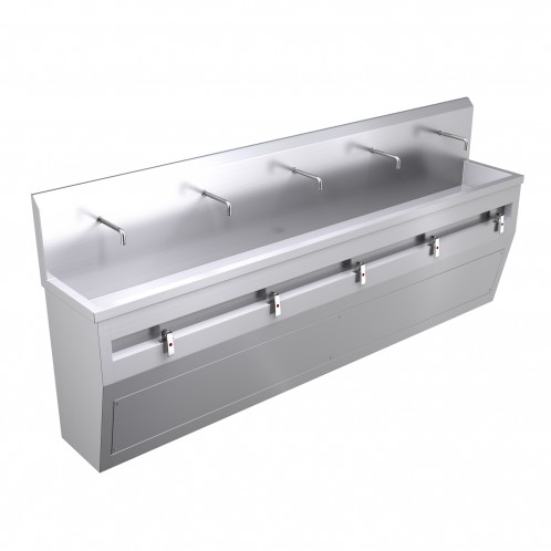 3000mm Free Standing Wash Trough, Leg Operated 3000mm Free Standing Wash Trough, Leg Operated