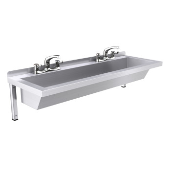 1200mm Wash Trough, Lever Tap Operated