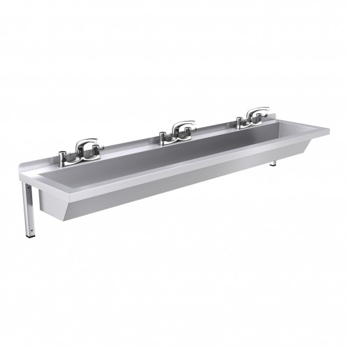 1800mm Wash Trough, Lever Tap Operated