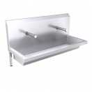 1200mm High Back Wash Trough, Sensor Operated Taps