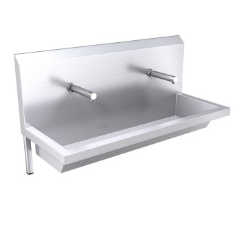 1200mm High Back Wash Trough, Sensor Operated Taps
