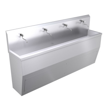 2400mm Free Standing Wash Trough, Self Closing Taps