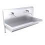 1200mm High Back Wash Trough, Self Closing Taps